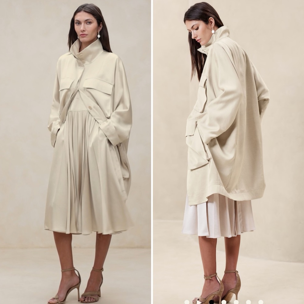 Banana Republic Ness Satin Cocoon Jacket